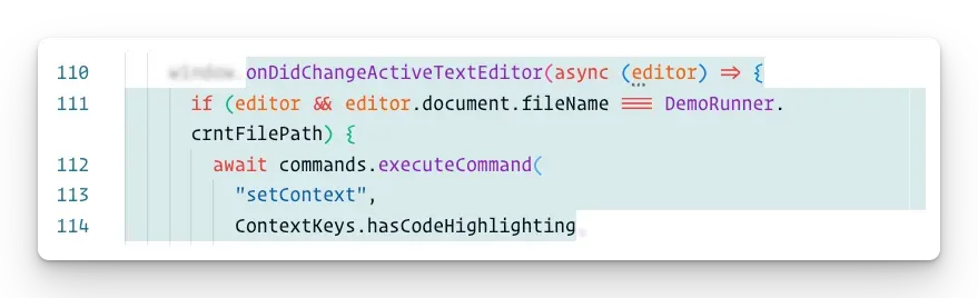 Whole line highlight